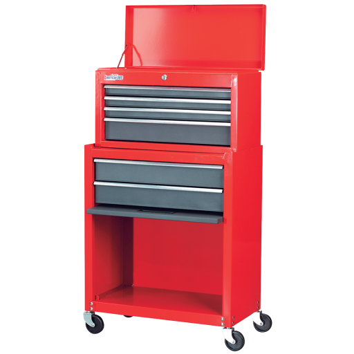 Top Chest & Rollcab Combi 6 Drawer Red - AP2200 