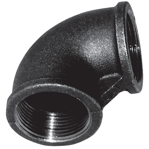 1.1/2" BSPT Female Equal Elbow FIG151 Black - C151-112N 