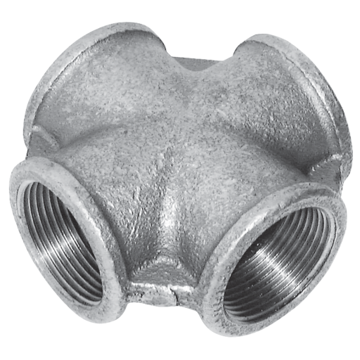 1/2" BSPT Equal Female Cross FIG171 Gal - C171-12 