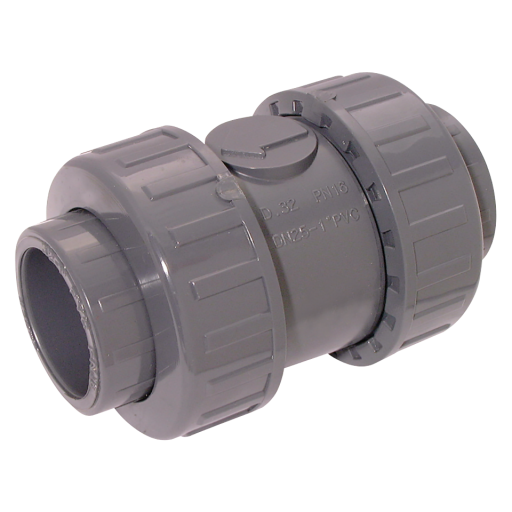 1" ID ABS Check Valve Double Union - CVD13-1-ABS 