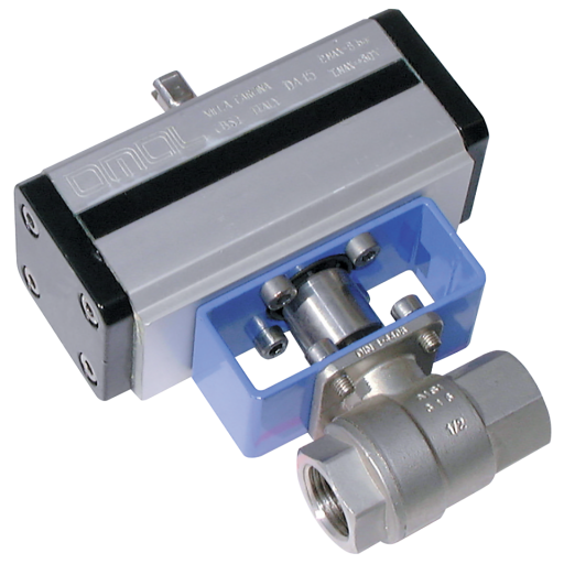 3/8" BSP Double Acting Ball Valve Stainless Steel - D400H003 