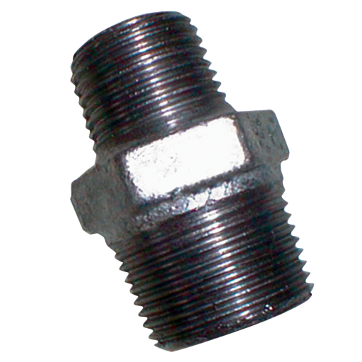 3/4" X 1/2" BSPT Male Hex Nipple Galvanised - EE-MI245-34-12 