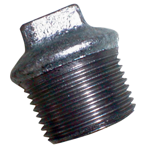 1" BSPT Beaded Hollow Plug Galvanised - EE-MI290-1 