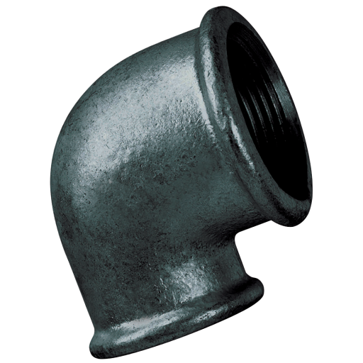 1/2" BSPP Female/Female Taperseat 90 Elbow Galvanised - EE-MI90-12 