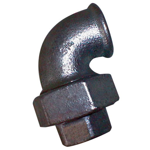 1.1/2" BSPP Female/Female Taperseat 90 Elbow Galvanised - EE-MI96-112 