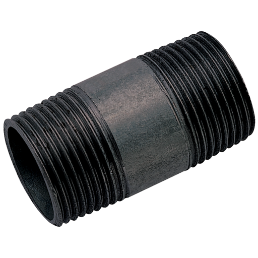1.1/2" X 150mm EN10241 Black Barrel Nipple - ENBN-112X150N 