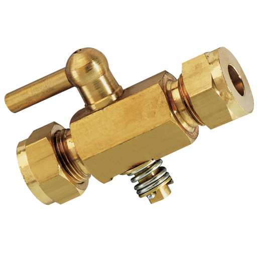 1/4" OD Equal Brass Plug Cock - EPC14 