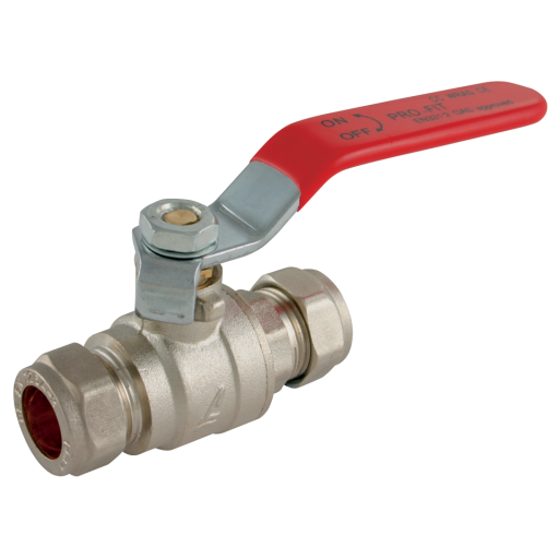 54mm OD Ball Valve Red Lever EPS102225