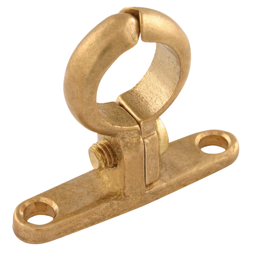 35mm OD Pipe Clip Wall Mount Brass - EPS-SO35-S 