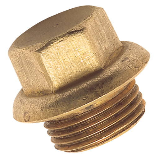 1/2" BSP Flanged Brass Blank Plug - FBP12 