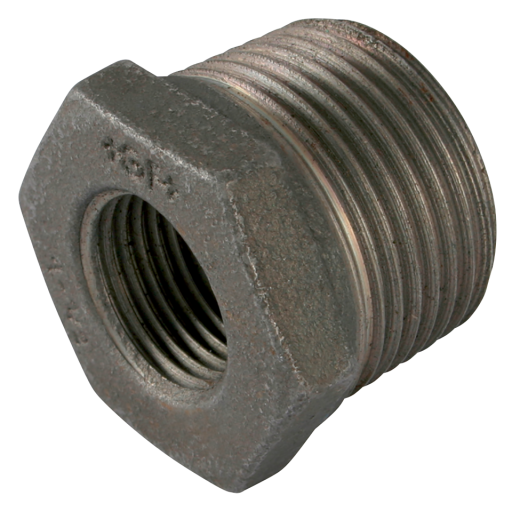 1.1/2" X 1" BSPT/P Male X Female Bush Galvanised GF241G - GF241-112-1 