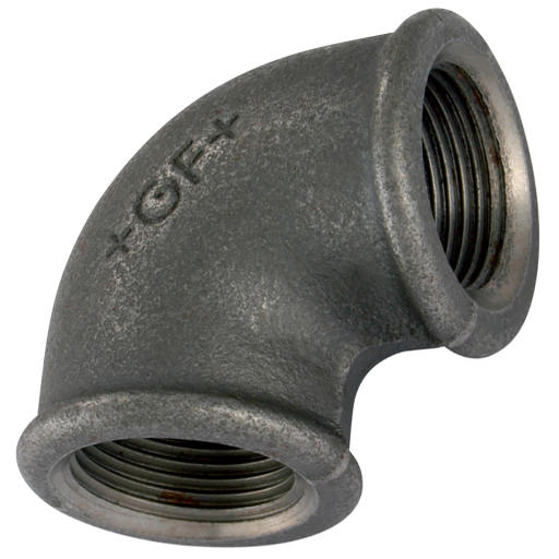 1/2" BSPP Female Equal 90 Elbow Galvanised GF90G - GF90-12 