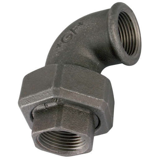 1" BSP Female Taper Seat Union 90 Galvanised GF96G - GF96-1 