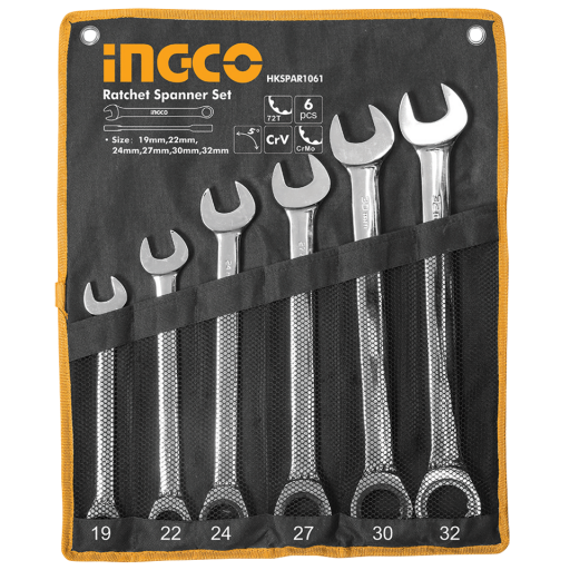 Rachet Spanner Set 6 Pieces - HKSPAR1061 