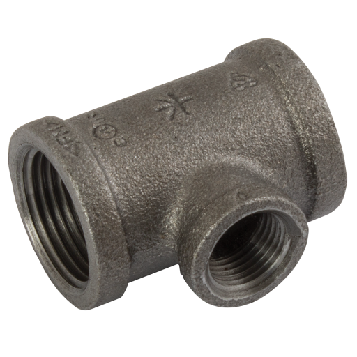 (BS FIG161) Female Reducer Tee 1" X 3/8" Galvanised - K-MI130-1-38 