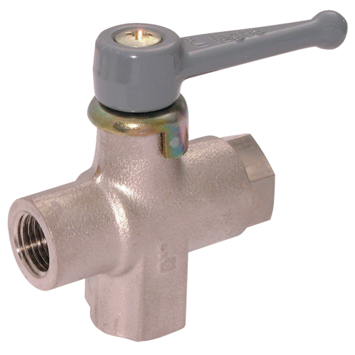 1/4" X 6mm Female Right Angled 3-Way Ball Valve - LE-0482 06 13 