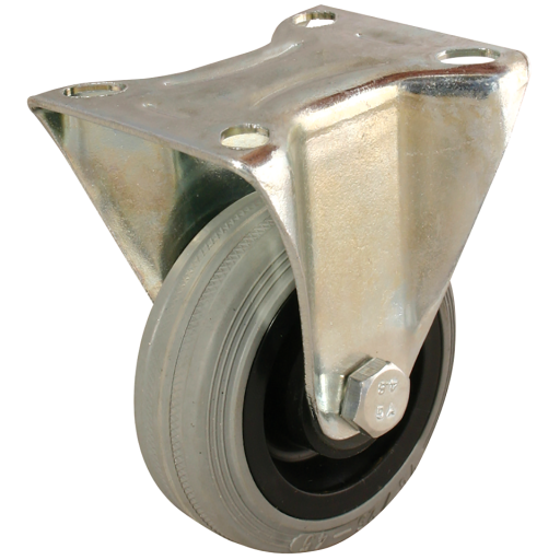 100mm Fixed Castor Plate Fitting - Grey - LFV100RP 