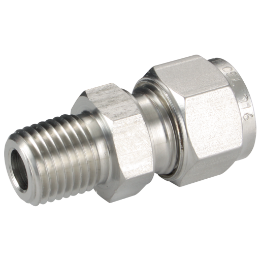 1" OD X 1" BSPP Male Stud 316 Stainless Steel - MC-1000-1000RS 