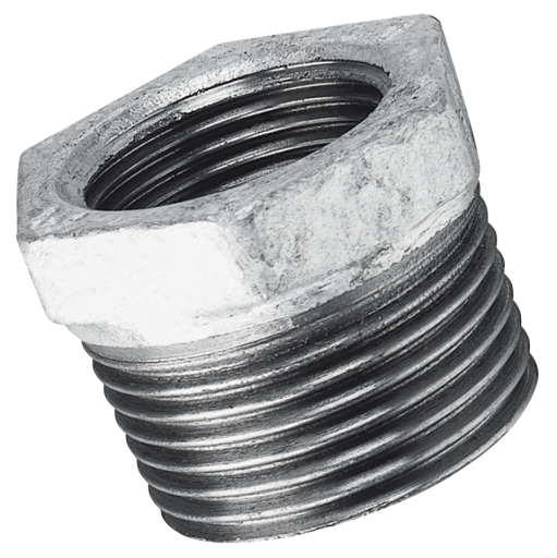 1.1/2" X 1" BSPT/P Male/Female Bush Galvanised - MI241-112-1 