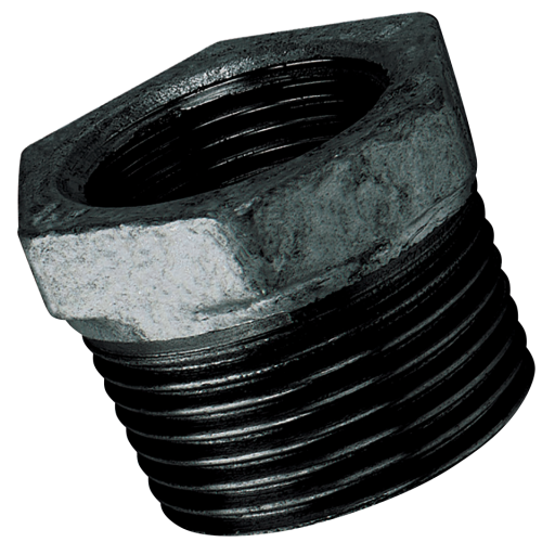 3/8" X 1/4" BSPT/P Male/Female Bush Black - MI241-38-14N 