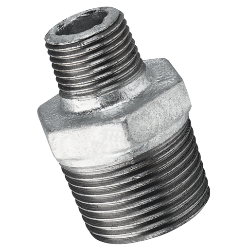 1" X 1/2" BSPT Male Hex Nipple Galvanised - MI245-1-12 