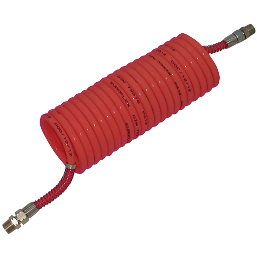 1/2" OD Recoil Hose Red X 25ft & Ends - NRH12-25R 