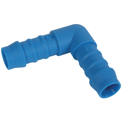 14mm ID Equal Hose Elbow Blue Plastic - PN18-14 