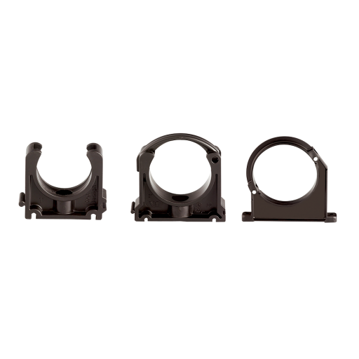 140mm Black PP Ind Pipe Clamp 2 Bolts - PPCLIP-140 