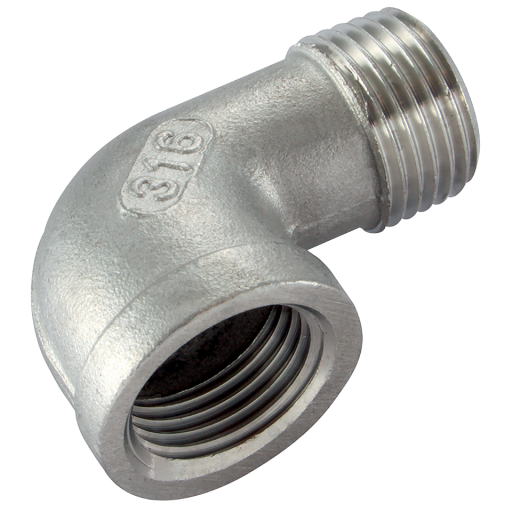 Stainless Steel Elbow 90 1" BSPT Male X Female - SE-1 