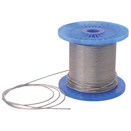 1.0mm OD Steel Wire Rope Reel 500mtr - SWR10ST 