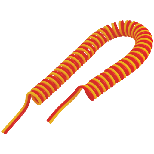 3m Polyre-Coil Twinhose 10 x 6.5mm Red & Yellow Tail - TWIN10656RY 