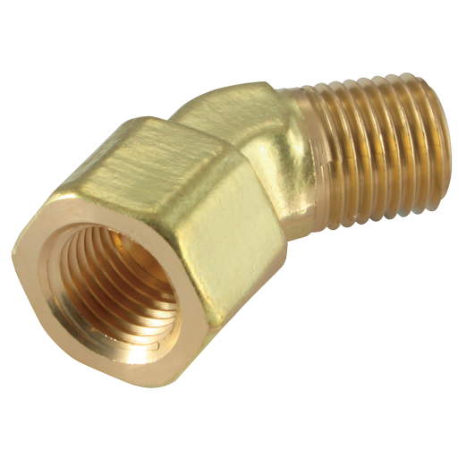 1/4" BSPT Brass Elbow Male/Female 45 Equal - UP11-14 