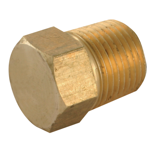 1/2" API Male Brass Hex Head Plug - WADE-587/4 