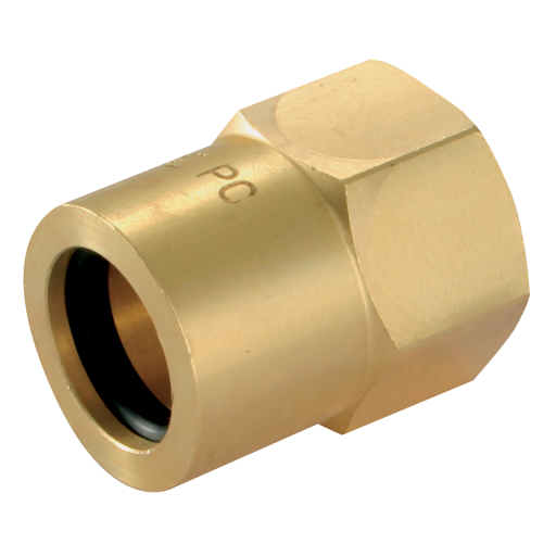 3/8" OD PVC Covered Copper Tube Nut - WADE-PC1008 