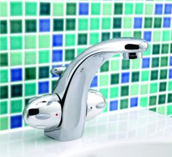 Fino 2 handle basin monoblock mixer, fixed spout - FINO.3 - DISCONTINUED 