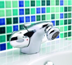 Fino 2 handle bidet monoblock mixer, swivel spout - FINO.7 - DISCONTINUED