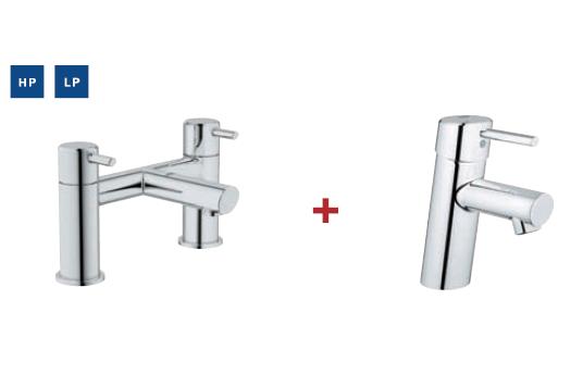 Grohe Concetto Basin Smooth Body & Bath Filler - 117395