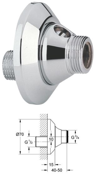 Grohe - S-Union Lockable 1/2" x 3/4" - 12400000 - 12400