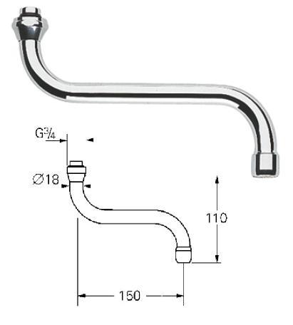 Grohe - Swivel Spout 110x150mm Aerator - 13005000 - 13005