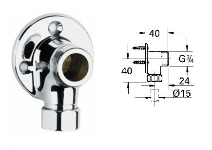 Grohe - Bar Mixer Bracket for Exposed Pipepwork - 18 862 000 - 18862