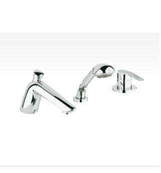 Grohe Ectos 3-hole Single-lever Bath Combination Chrome / Matt Chrome - 19040IP0