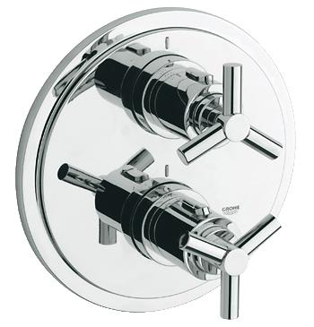 Grohe Atrio Thermostat With Integrated 2-Way Diverter For Bath Or Shower With More Than One Outlet - 19395000