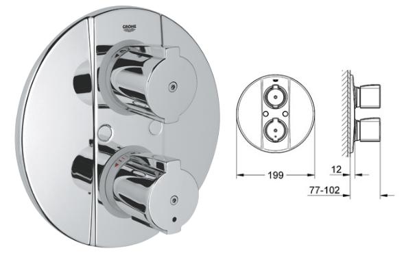 Grohe - Grohtherm G2000 Special - Thermostatic Bath Trim Rapido - 19417000 - 19417