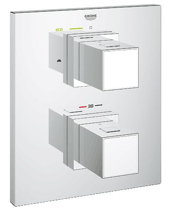 Grohe Grohtherm Cube Thermostat With Integrated 2-Way Diverter For Bath Or Shower With More Than One Outlet - 19958000 - SOLD-OUT!! 