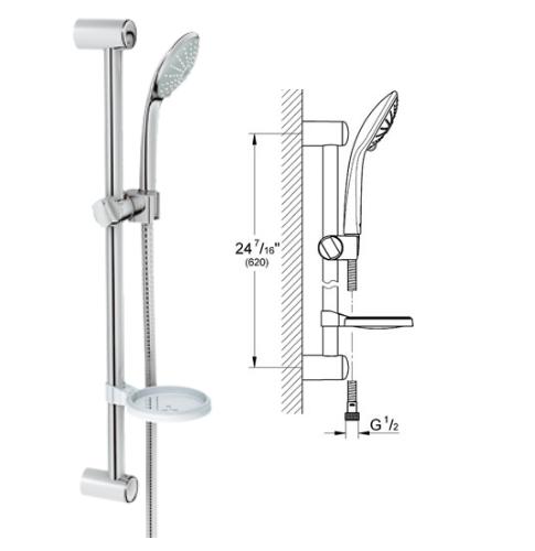 Grohe - Euphoria - Shower Set Massage 9.5 (lpm) - 27243000 - 27243