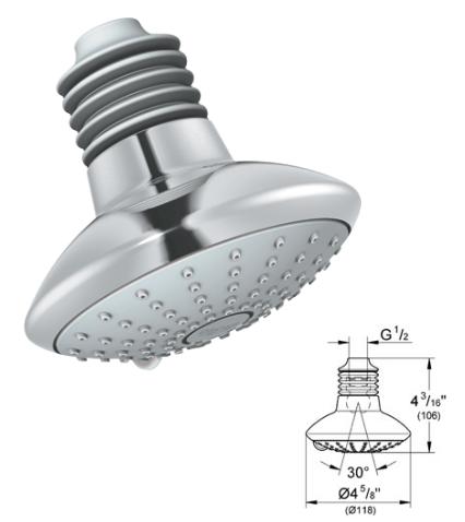 Grohe - Euphoria - Head Shower Mono LP 9.5 (lpm) - 27246000 - 27246