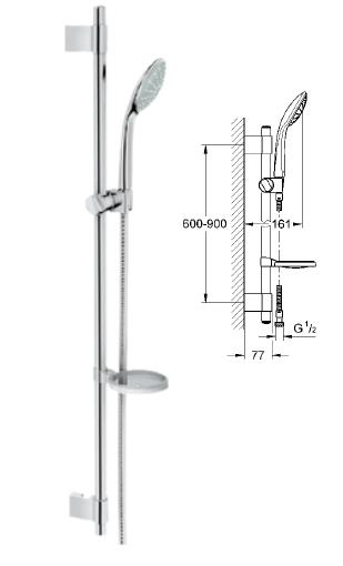 Grohe - Euphoria Shower Set Mono, LP, 600-900 Flex - 27 258 000 - 27258