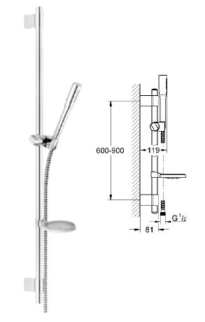 Grohe - Euphoria Cosmopolitan Shower Set 900MM Rail - 27 368 000 - 27368