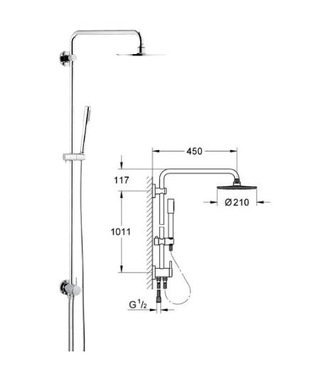Grohe - Rainshower System Diverter 340mm Shower Arm - 27419 - 27419000 
