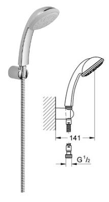 Grohe - Tempesta Shower Set Mono 1/2" - 28278001 - 28278 001